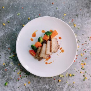 D. Slow-cook Spanish Pork Belly w/ Apple Sauce