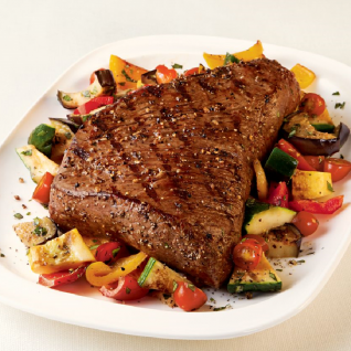 Grilled US Thin-Cut Beef Rib-eye w/ Garden Vegetable& Gravy (1kg)