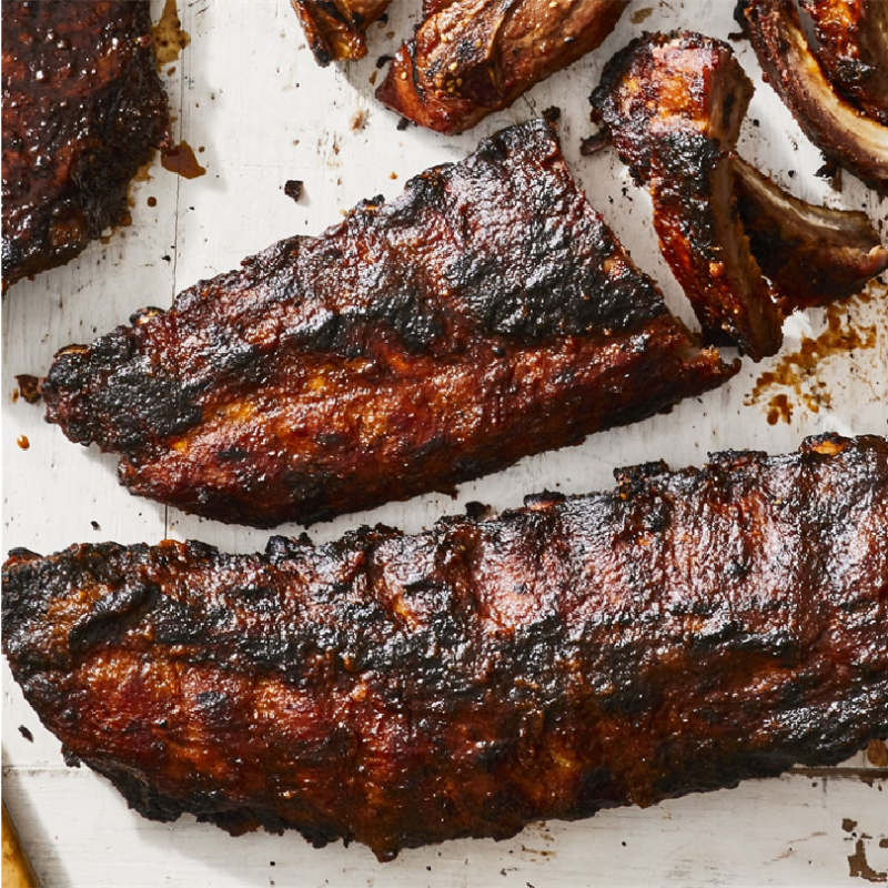 Roasted Pork Baby Back Rib w/ Mixed Green BBQ Sauce (1kg)