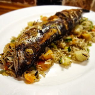 Garden Vegetable Mixed Grain Rice /w Grilled Mackerel Fillet (3 lbs)