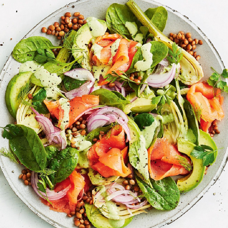 Garden Green Salad w/ Smoked Salmon (4 lbs)