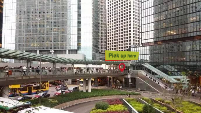 A. Pick-up Point at Foot-bridge near World Wide House Central                             